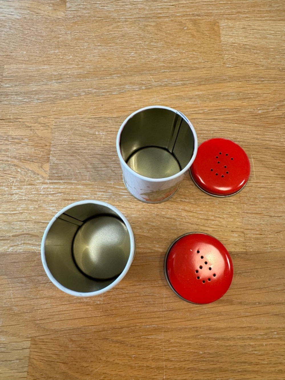 Vintage Metal Tin Fruit Salt & Pepper Shaker Set | Cottagecore Kitchen | HTF - Picture 6 of 6